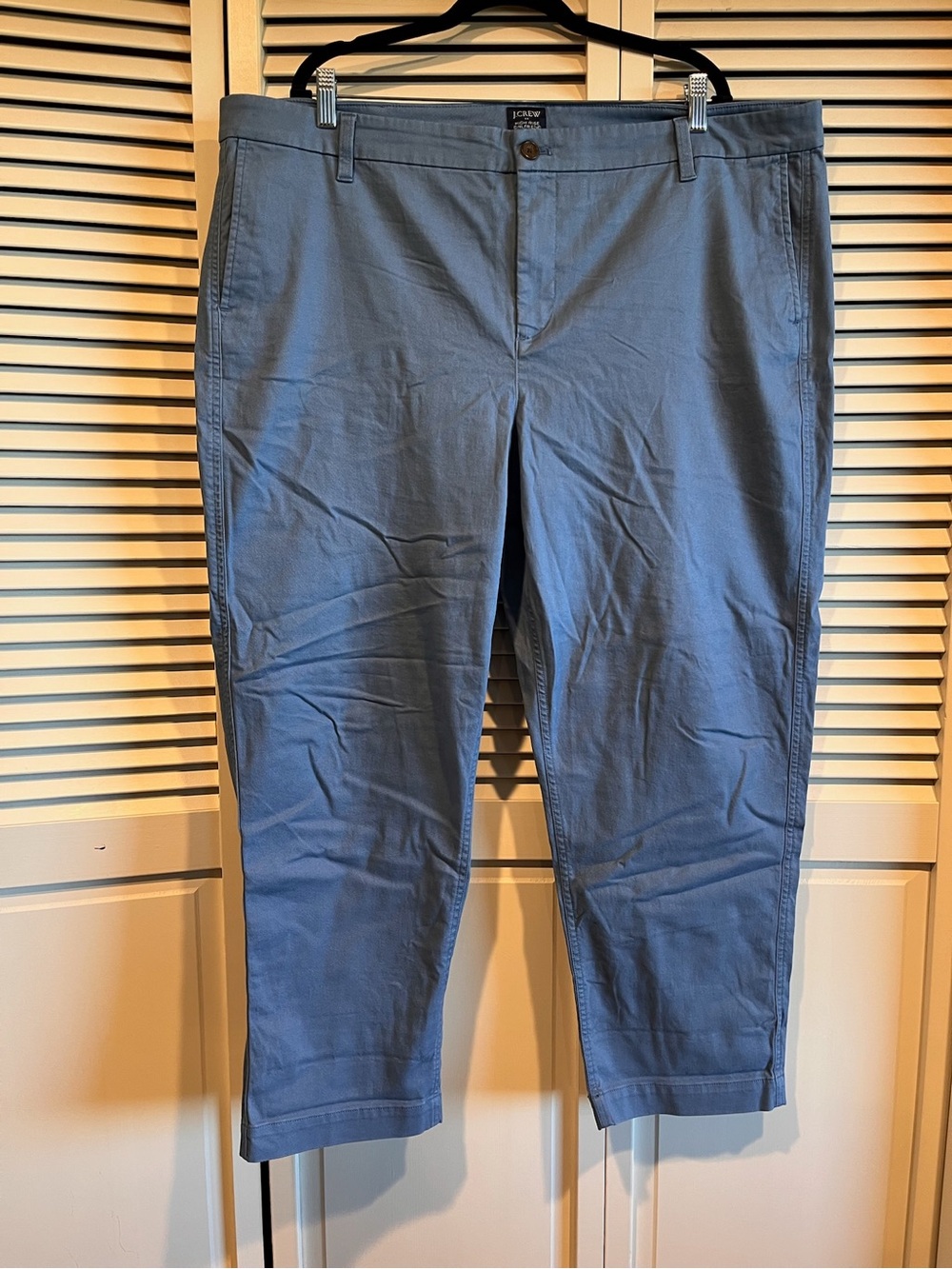 J. Crew High Rise Girlfriend Chino - Periwinkle and wash / iron up great!